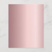 Mariage Menu fleurons roses rose glam poussiéreux  (Dos)