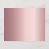 Mariage Menu floraux bordeaux duvet rose élégant (Dos)