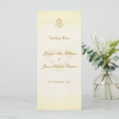 Mariage Menu Modèle papier parchemin Vintage (Debout devant)