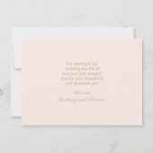 Mariage Merci 3 Photo Collage Bleu Or (Dos)