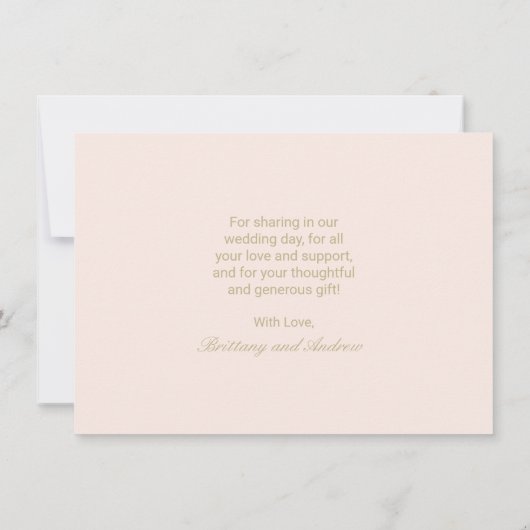 Mariage Merci 3 Photo Collage Bleu Or (Dos)