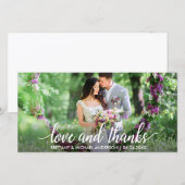 Mariage Merci Amour et Merci Photo W (Devant / Derrière)