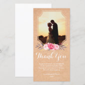 Mariage Merci Aquarelle Fleurs Carte photo (Devant / Derrière)