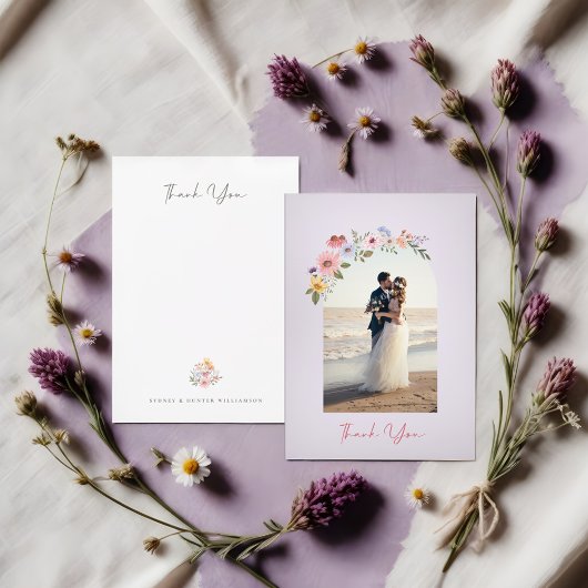 Mariage Merci Arch Fleurs sauvages photo