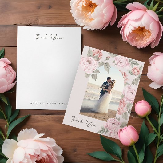 Mariage Merci Arch Photo Pink Peony Florals