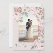 Mariage Merci Arch Photo Pink Peony Florals (Devant)