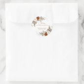 Mariage merci autocollant avec fleur d'orange brûl (Sac)