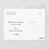 Mariage Merci blanc Collage 4 Photo Carte postale (Dos)