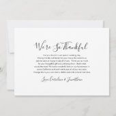 Mariage Merci blanc Floral encadré photo (Dos)