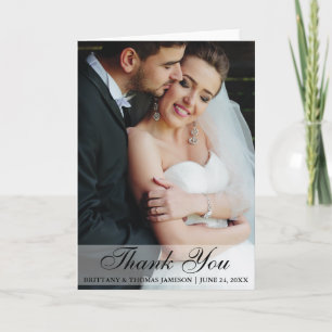 Mariage Merci Bride & Groom Fold Carte photo WS
