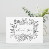 Mariage Merci Cadre Botanique Floral (Debout devant)