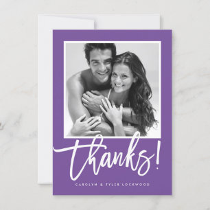 MARIAGE MERCI calligraphie simple violet