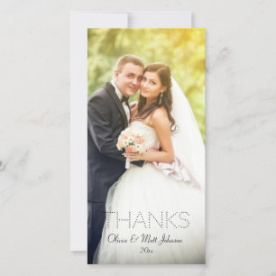 Mariage Merci Carte photo