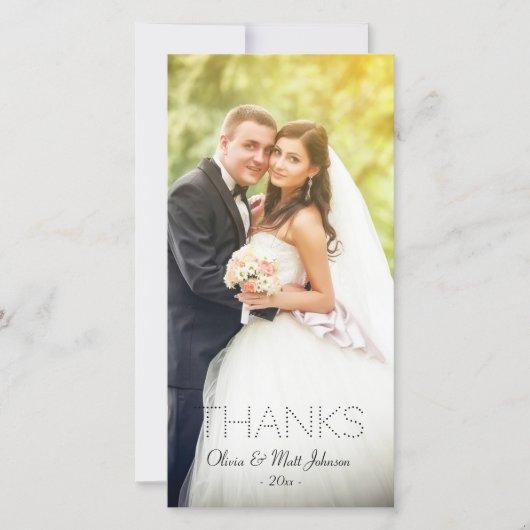 Mariage Merci Carte photo (Devant)