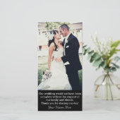 Mariage Merci Carte photo avec message (Debout devant)