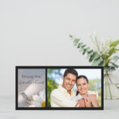 Mariage Merci Carte photo blanc Daisy (Debout devant)