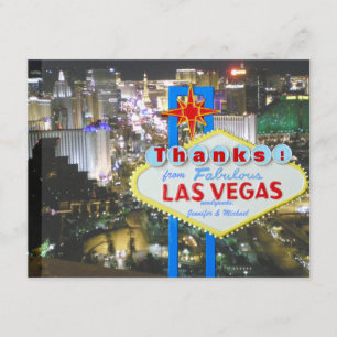 Mariage Merci carte photo Las Vegas