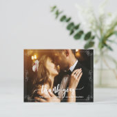 mariage merci carte photo personnalisé (Debout devant)