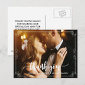 mariage merci carte photo personnalisé (Devant / Derrière)