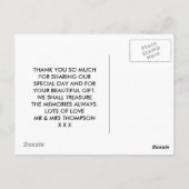 mariage merci carte photo personnalisé (Dos)