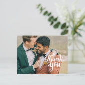 Mariage merci carte postale (Debout devant)