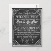 Mariage merci carte postale (Devant / Derrière)