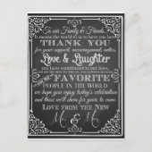 Mariage merci carte postale (Devant)