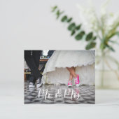 Mariage merci carte postale, M. et Mme. (Debout devant)