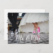 Mariage merci carte postale, M. et Mme. (Devant / Derrière)