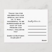 Mariage merci carte postale, M. et Mme. (Dos)