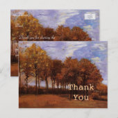 Mariage merci carte postale pour les mariages de a (Devant / Derrière)