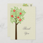 Mariage merci carte postale. Printemps et été. (Devant / Derrière)