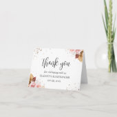 Mariage Merci Cartes | Aquarelle Boho Glitter (Devant)