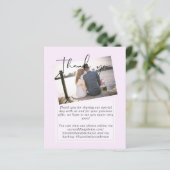 Mariage Merci Cartes Avec Photo Virtual Digital (Debout devant)