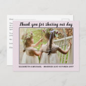 Mariage Merci Cartes Avec Photo Virtual Digital (Devant / Derrière)