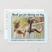 Mariage Merci Cartes Avec Photo Virtual Digital (Devant / Derrière)