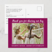 Mariage Merci Cartes Avec Photo Virtual Digital (Devant / Derrière)