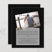 Mariage Merci Cartes Avec Photo Virtual Digital (Devant / Derrière)