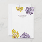 Mariage Merci Cartes de notes Aquarelle Dahlias (Dos)