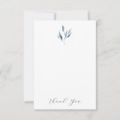 Mariage Merci Cartes Dusty Bleu Botaniques (Devant)