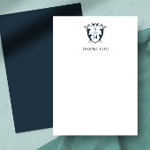 Mariage Merci Cartes Élégant Monogram Crest