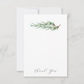 Mariage Merci Cartes Elégant Rosemary (Devant)