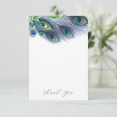 Mariage Merci Cartes Majestic Peacock (Debout devant)