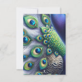 Mariage Merci Cartes Majestic Peacock (Dos)