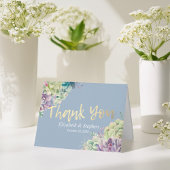 Mariage Merci Chic Aquarelle Succulent Plante