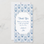 Mariage Merci Chinoiserie Delft Motif bleu (Devant)