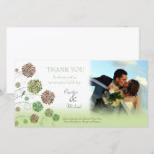 Mariage Merci Dahlia Garden Carte photo (Devant / Derrière)