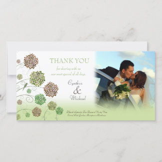 Mariage Merci Dahlia Garden Carte photo