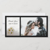 Mariage Merci de  en dentelle blanche Carte photo (Devant)