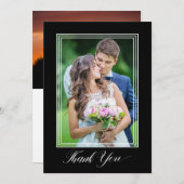 Mariage Merci Élégant Script 2 Merci photo (Devant / Derrière)